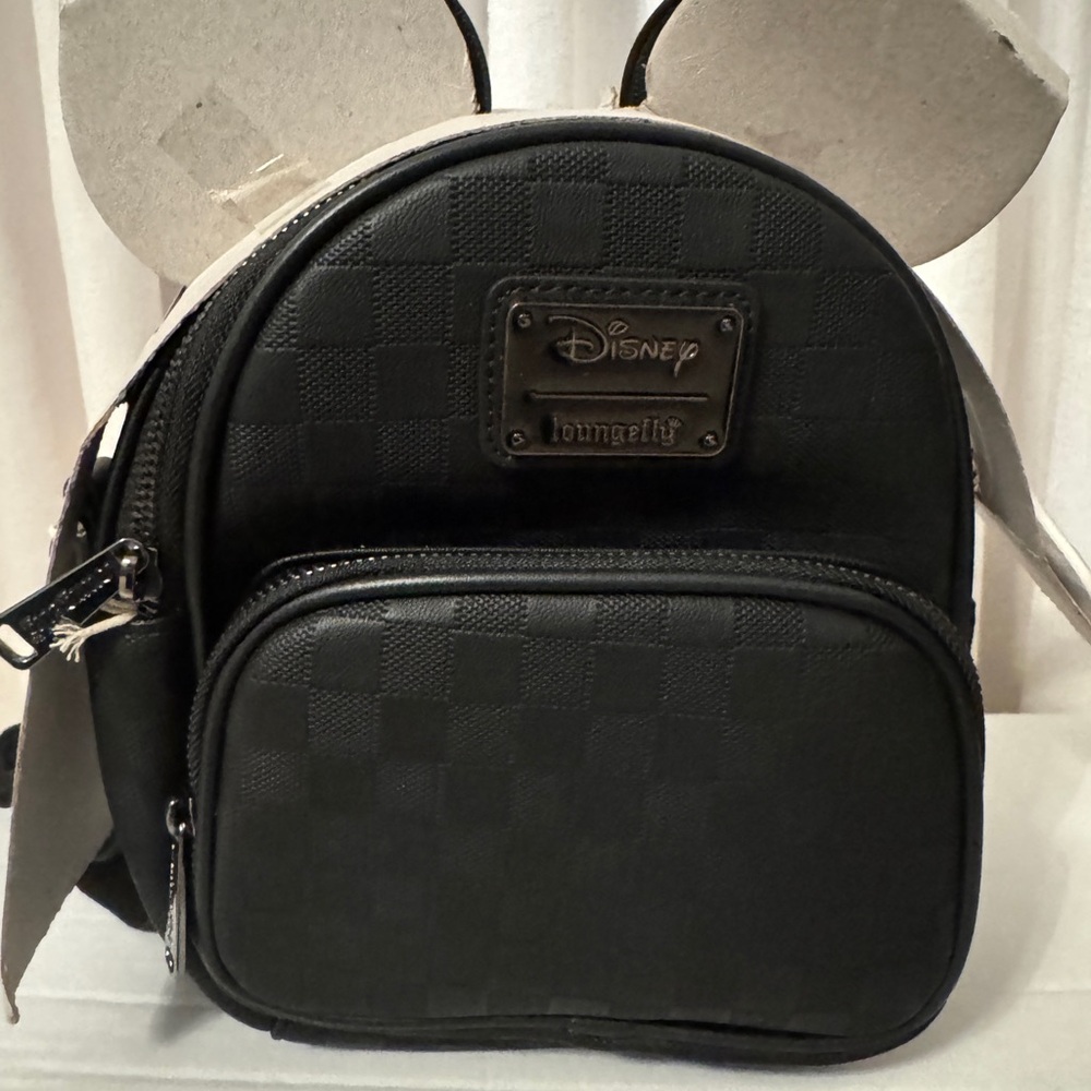 Loungefly checkered Mickey ears back pack
